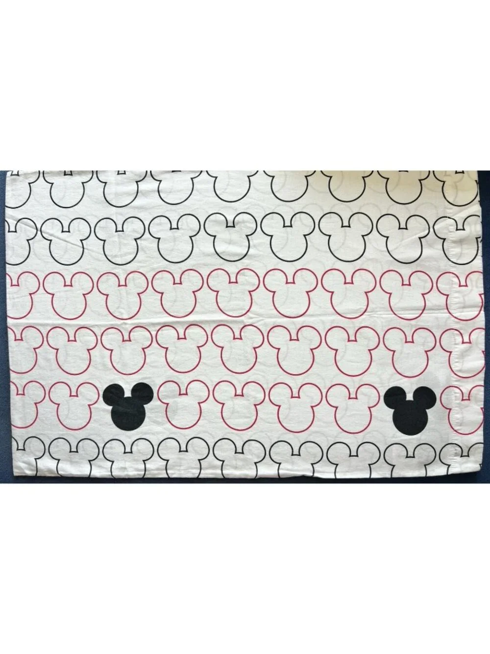 DISNEY HOME Pillow Case Standard Mickey Mouse Red White Black